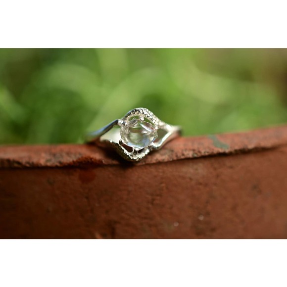 Engagement Ring, Art Deco Ring Raw Stone Rings, Gift for her - Picture 9 of 9